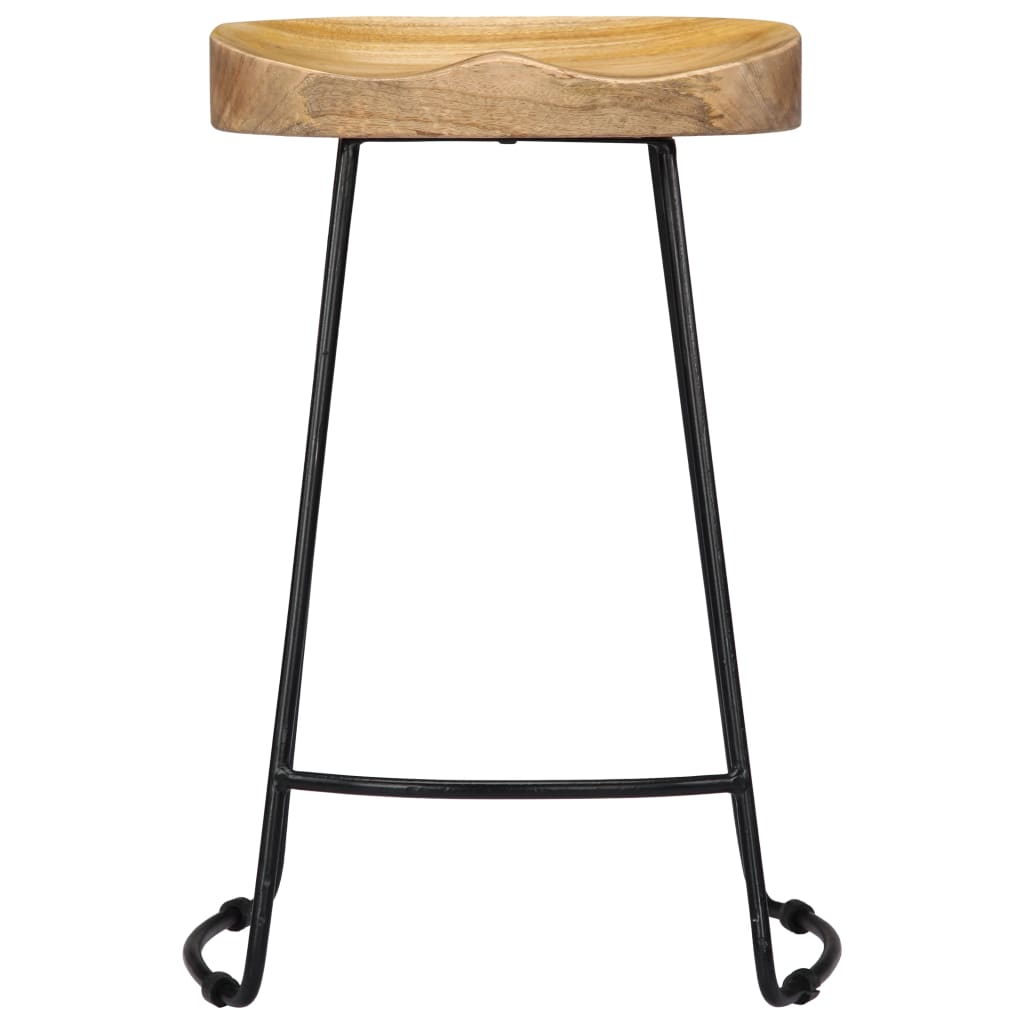 Gavin Bar Stools 2 pcs Solid Mango Wood - OLBRIT