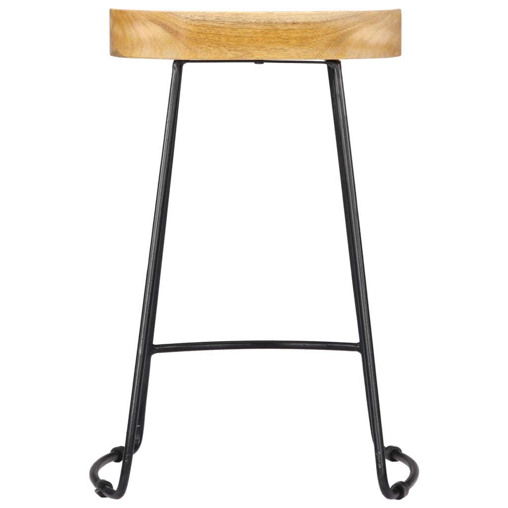 Gavin Bar Stools 2 pcs Solid Mango Wood - OLBRIT