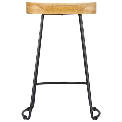 Gavin Bar Stools 2 pcs Solid Mango Wood - OLBRIT