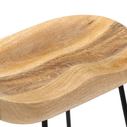 Gavin Bar Stools 2 pcs Solid Mango Wood - OLBRIT