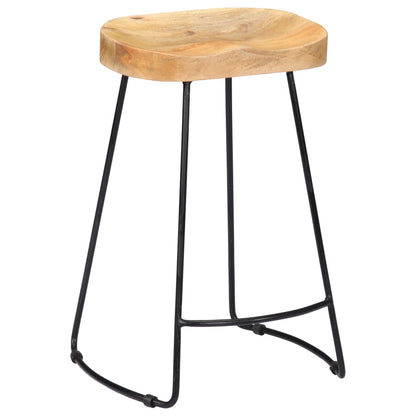 Gavin Bar Stools 2 pcs Solid Mango Wood - OLBRIT