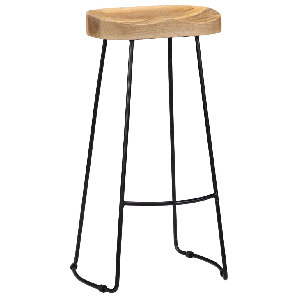 Gavin Bar Stools 2 pcs Solid Mango Wood - OLBRIT