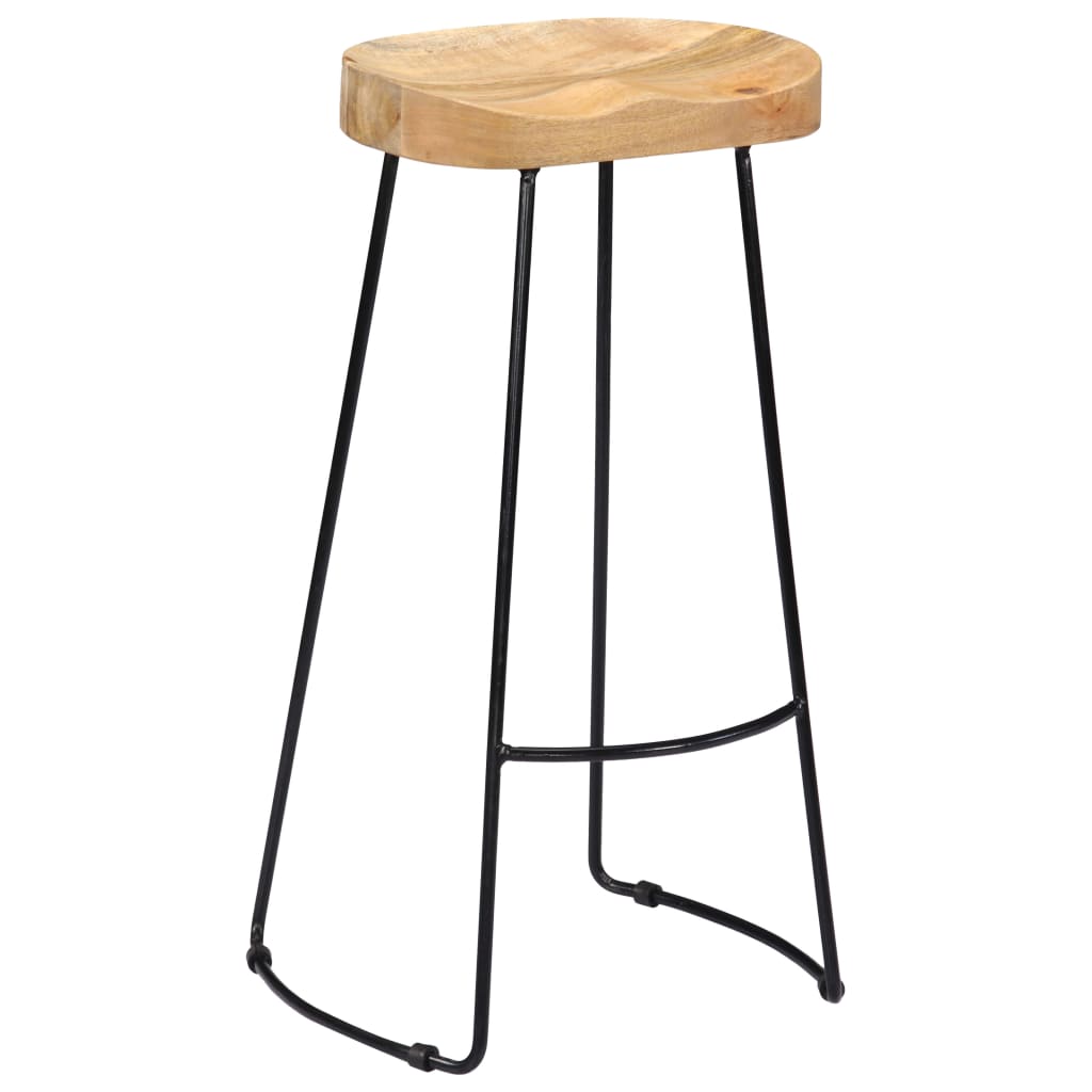 Gavin Bar Stools 2 pcs Solid Mango Wood - OLBRIT