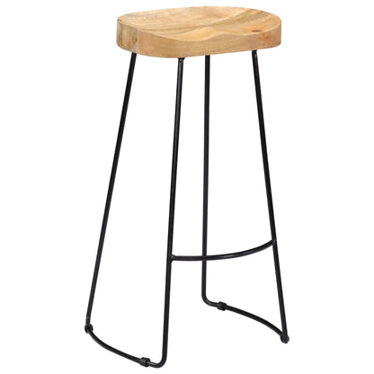 Gavin Bar Stools 2 pcs Solid Mango Wood - OLBRIT