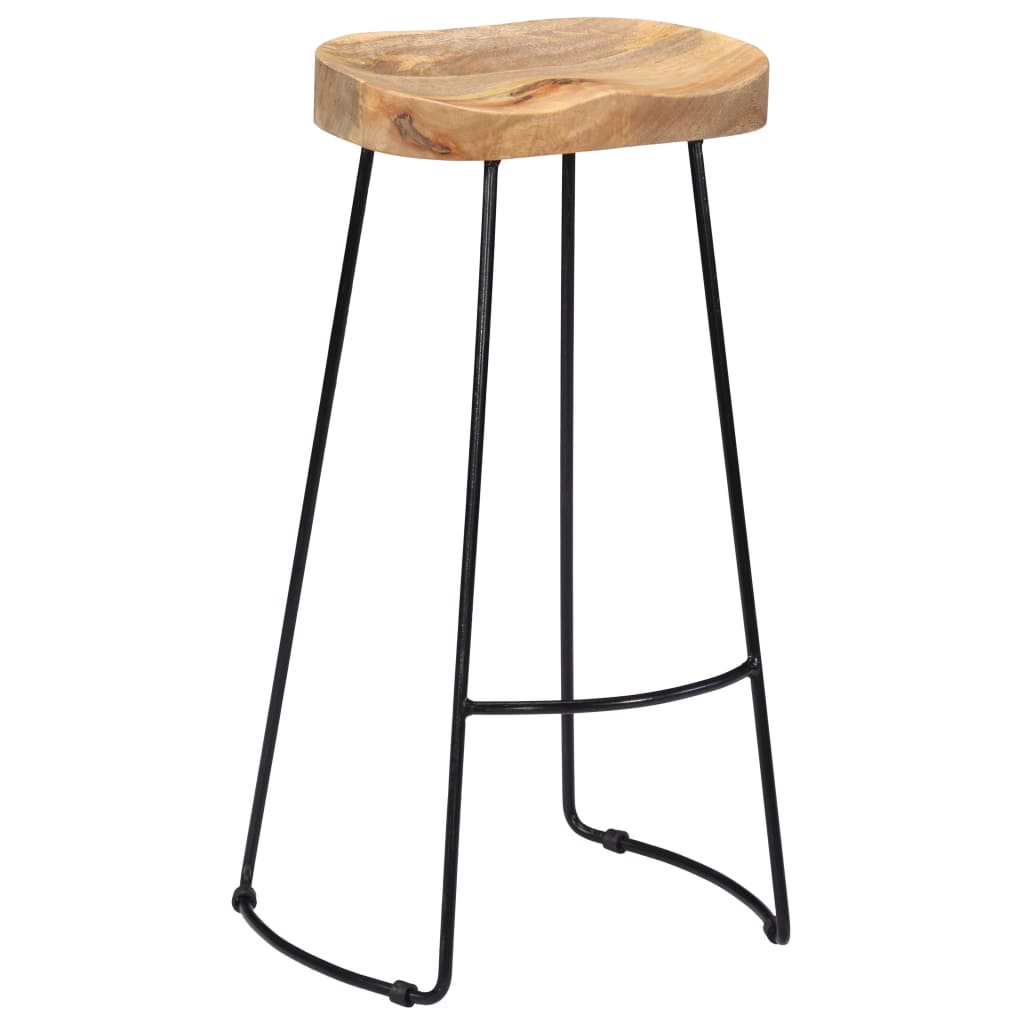 Gavin Bar Stools 2 pcs Solid Mango Wood - OLBRIT