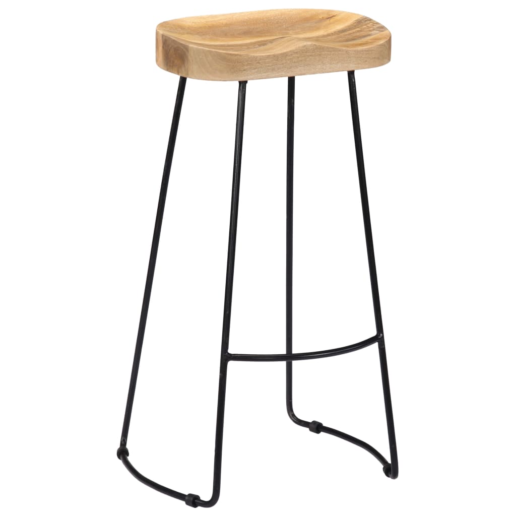 Gavin Bar Stools 2 pcs Solid Mango Wood - OLBRIT