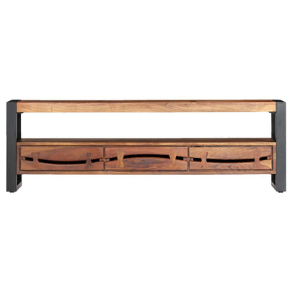 TV Cabinet 140x30x45 cm Solid Acacia Wood - OLBRIT