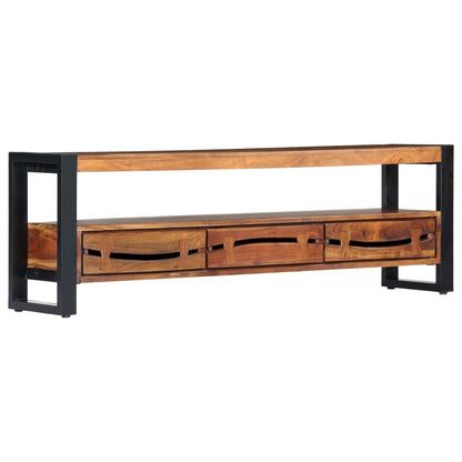 TV Cabinet 140x30x45 cm Solid Acacia Wood - OLBRIT