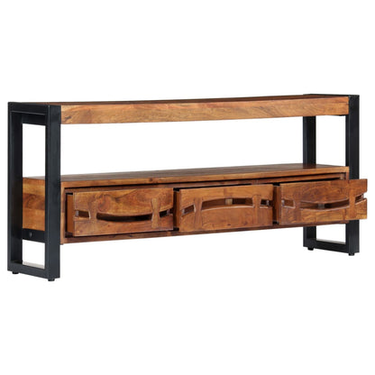TV Cabinet 140x30x45 cm Solid Acacia Wood - OLBRIT