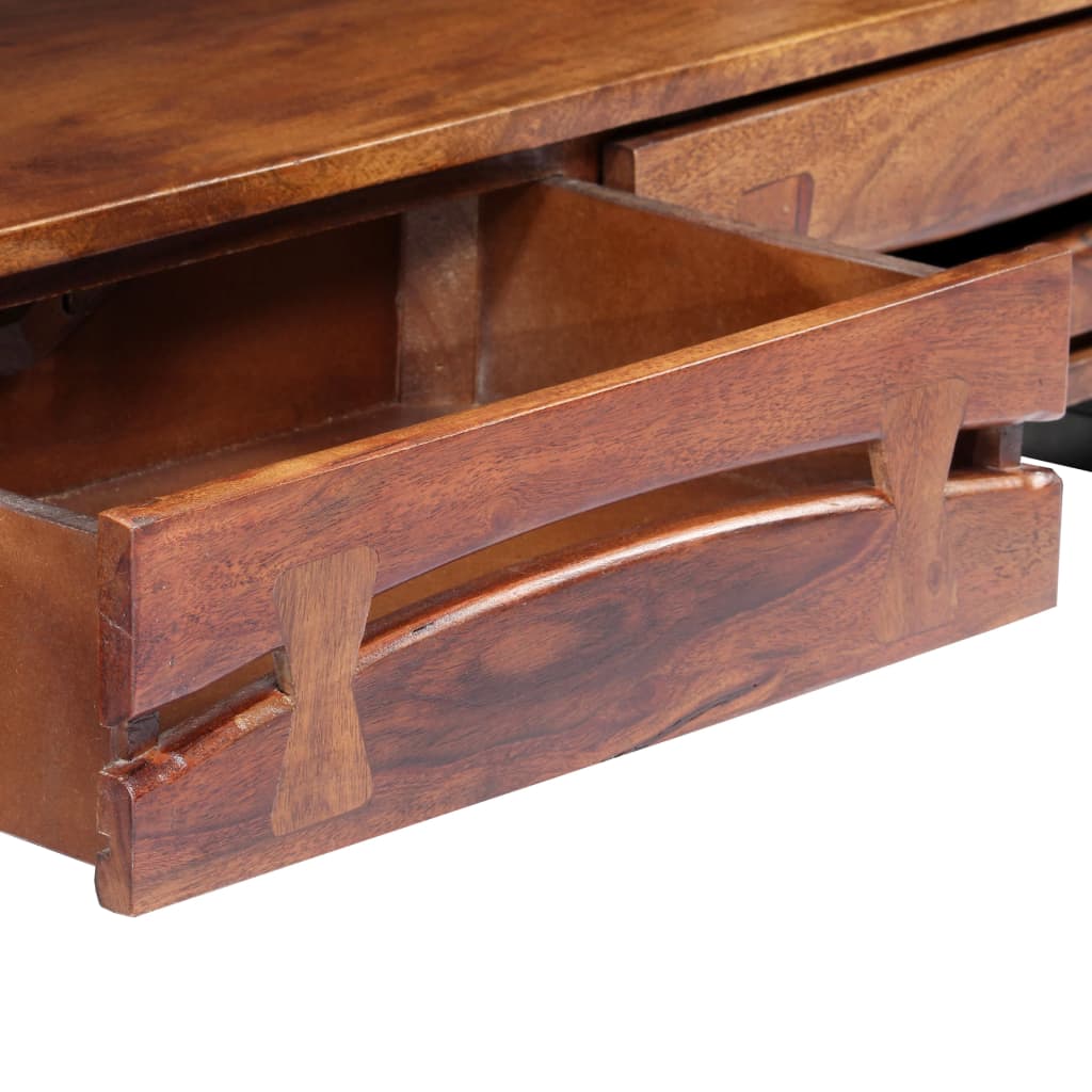 TV Cabinet 140x30x45 cm Solid Acacia Wood - OLBRIT