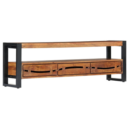 TV Cabinet 140x30x45 cm Solid Acacia Wood - OLBRIT