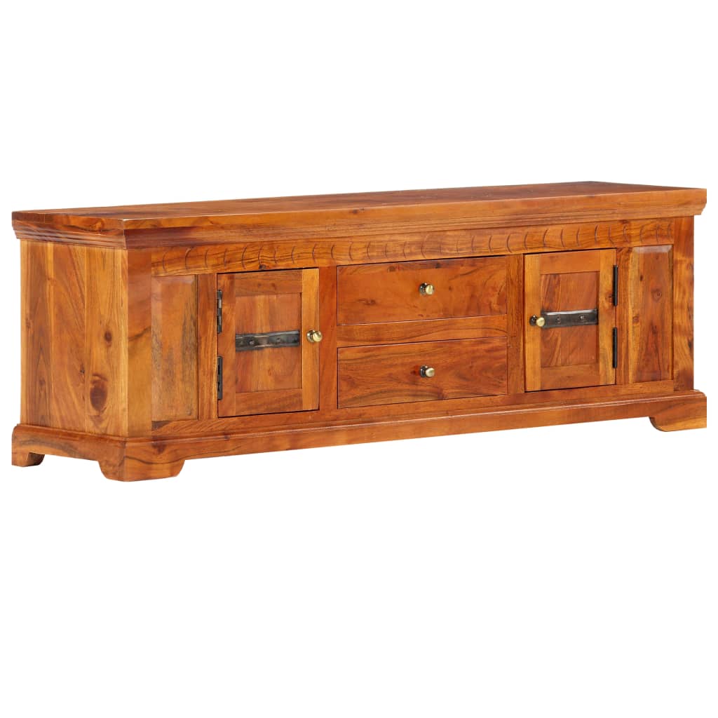 TV Cabinet 119x30x40 cm Solid Acacia Wood - OLBRIT