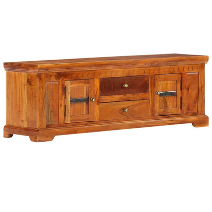 TV Cabinet 119x30x40 cm Solid Acacia Wood - OLBRIT