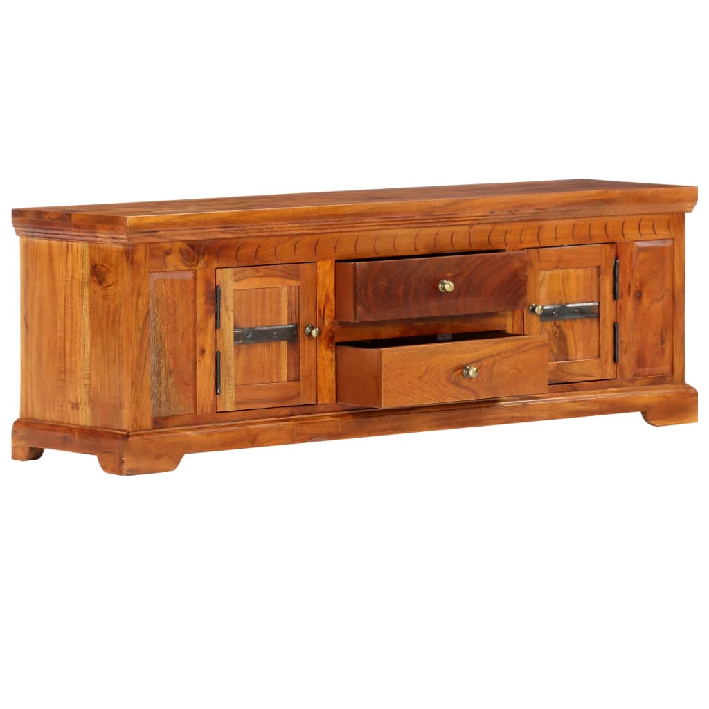TV Cabinet 119x30x40 cm Solid Acacia Wood - OLBRIT
