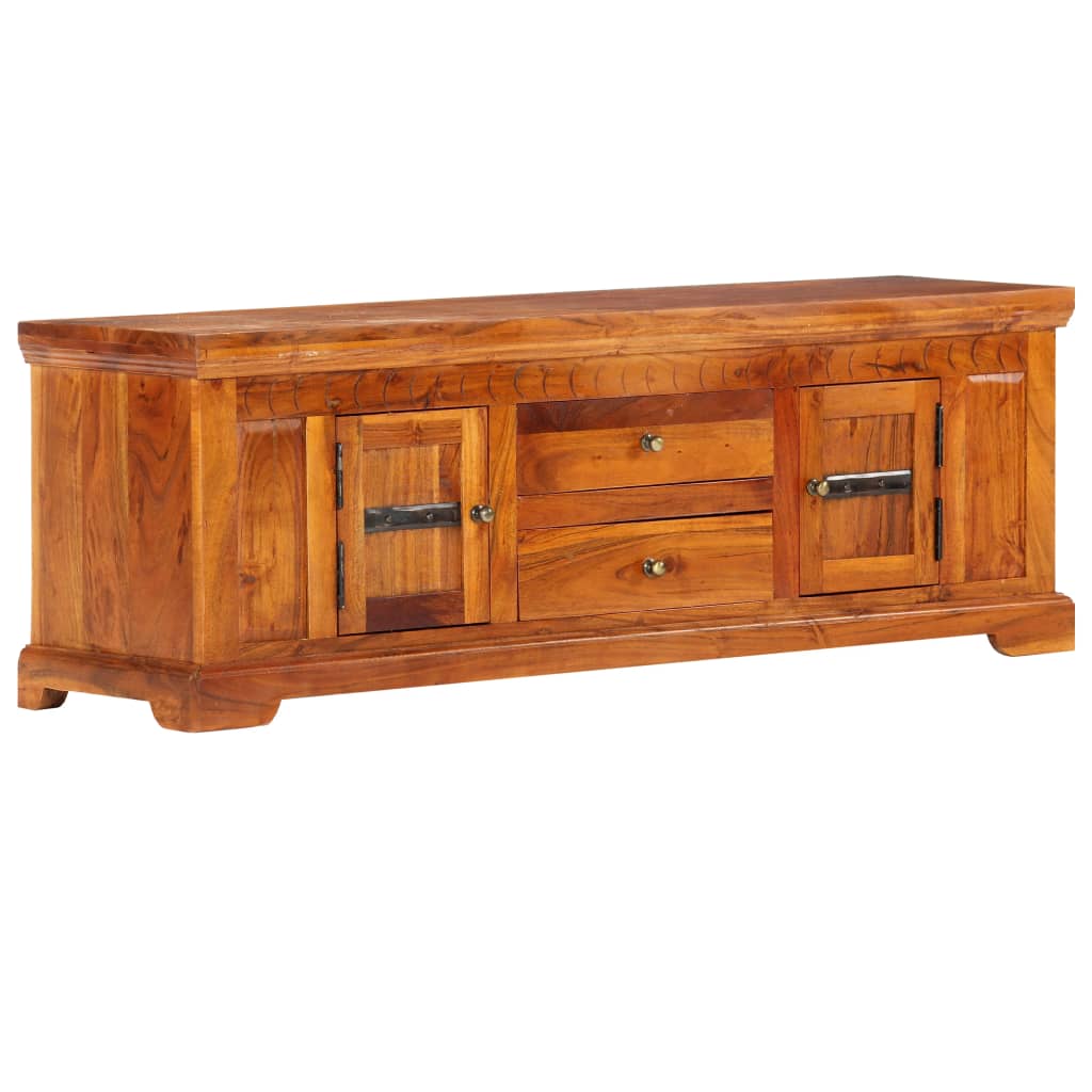 TV Cabinet 119x30x40 cm Solid Acacia Wood - OLBRIT