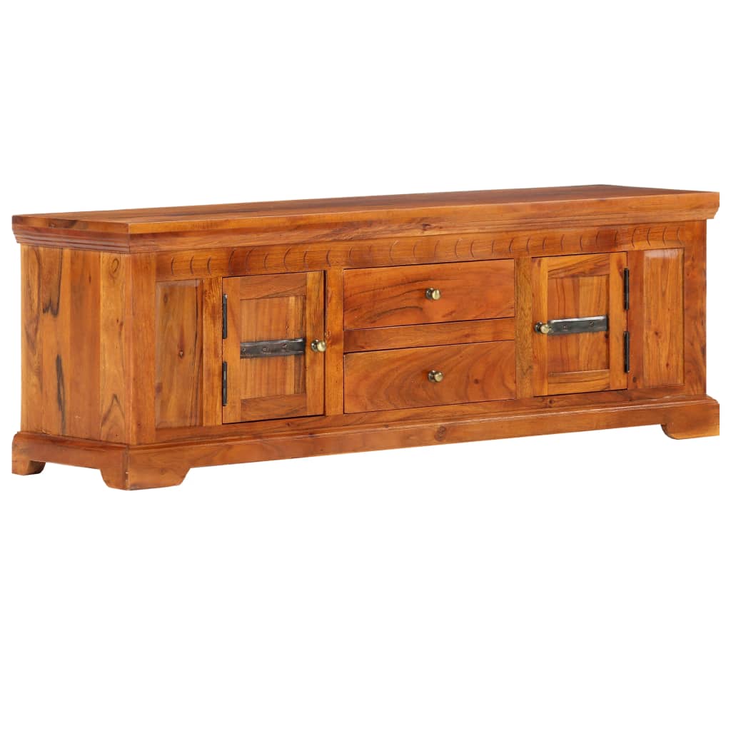 TV Cabinet 119x30x40 cm Solid Acacia Wood - OLBRIT