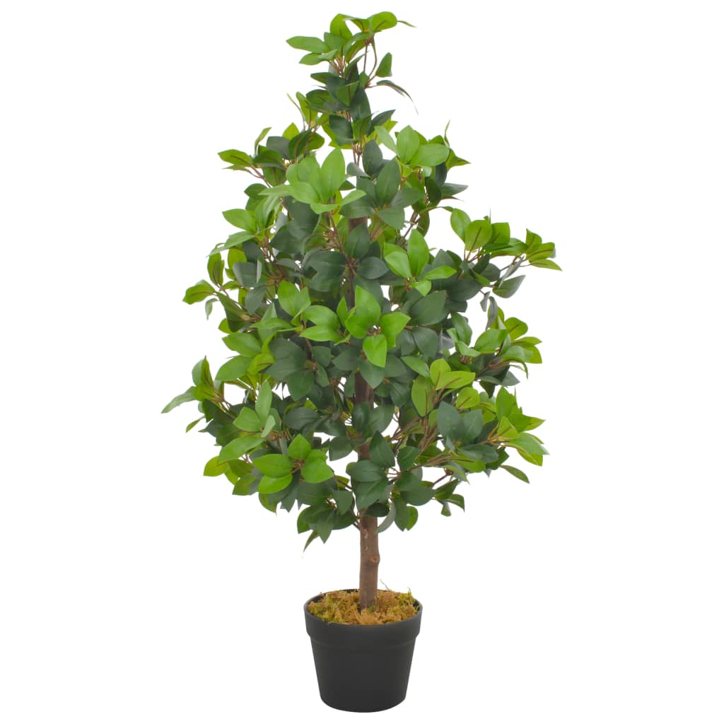 Artificial Plant Laurel Tree with Pot Green 90 cm - OLBRIT