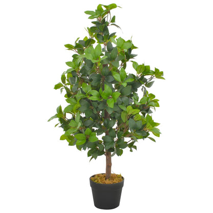 Artificial Plant Laurel Tree with Pot Green 90 cm - OLBRIT