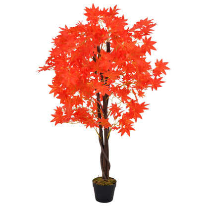 Artificial Plant Maple Tree with Pot Red 120 cm - OLBRIT