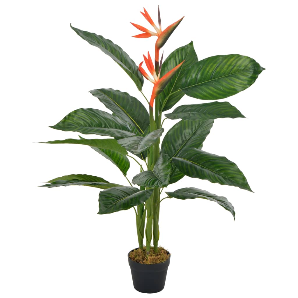 Artificial Plant Strelitzia with Pot Red 100 cm - OLBRIT