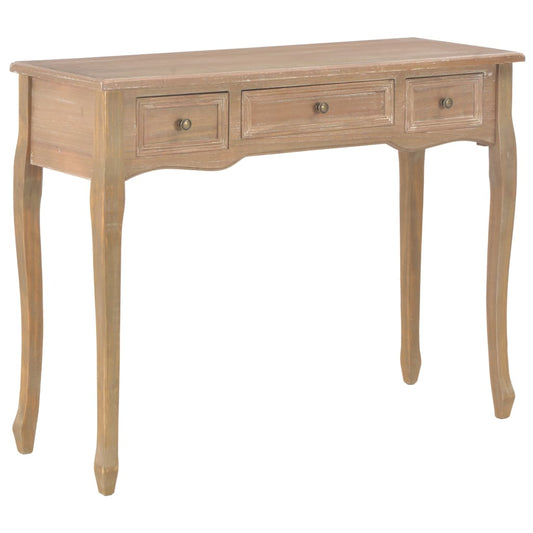 Dressing Console Table with 3 Drawers Brown - OLBRIT