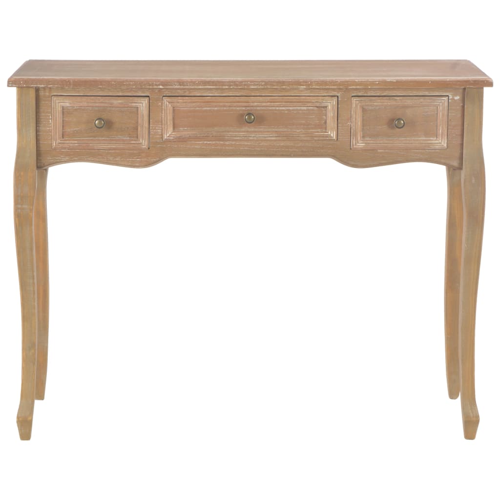 Dressing Console Table with 3 Drawers Brown - OLBRIT