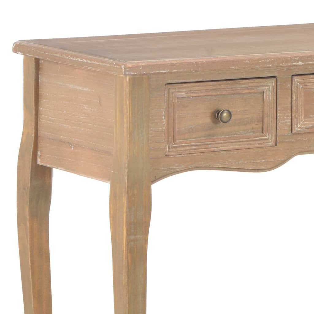 Dressing Console Table with 3 Drawers Brown - OLBRIT