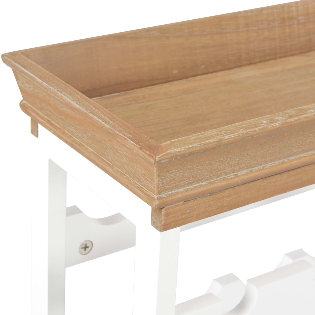 Wine Cabinet White 70x22.5x70.5 cm - OLBRIT