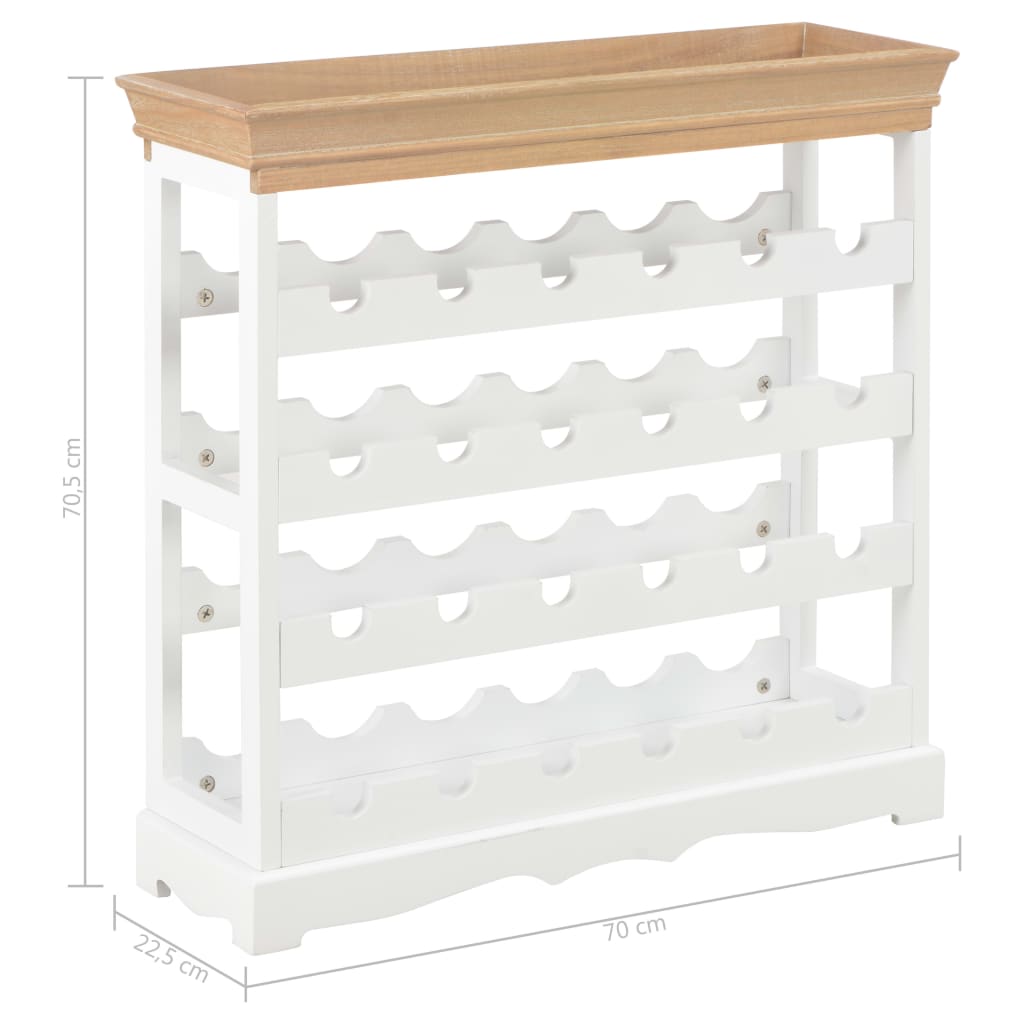 Wine Cabinet White 70x22.5x70.5 cm - OLBRIT