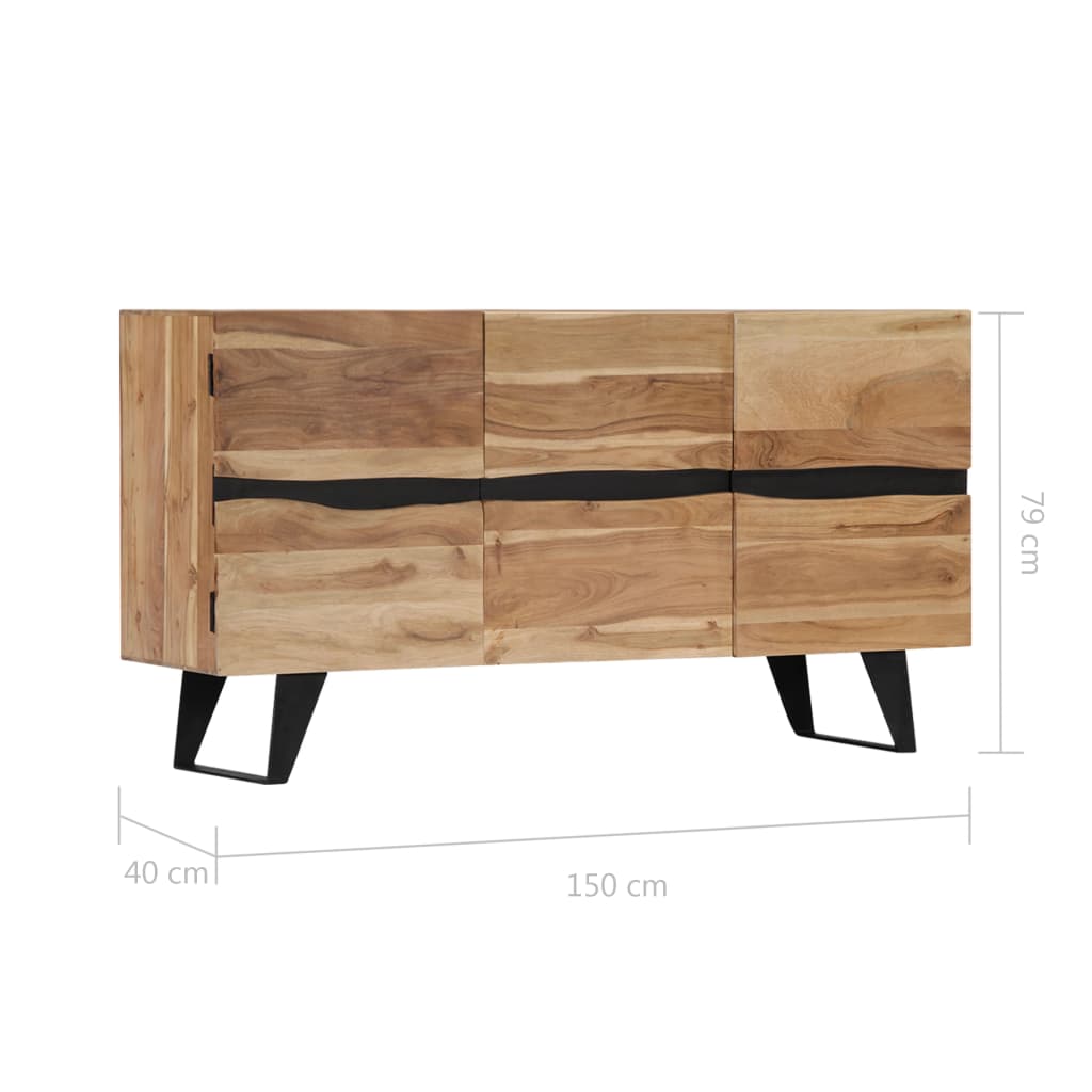 Sideboard 150x40x79 cm Solid Acacia Wood - OLBRIT