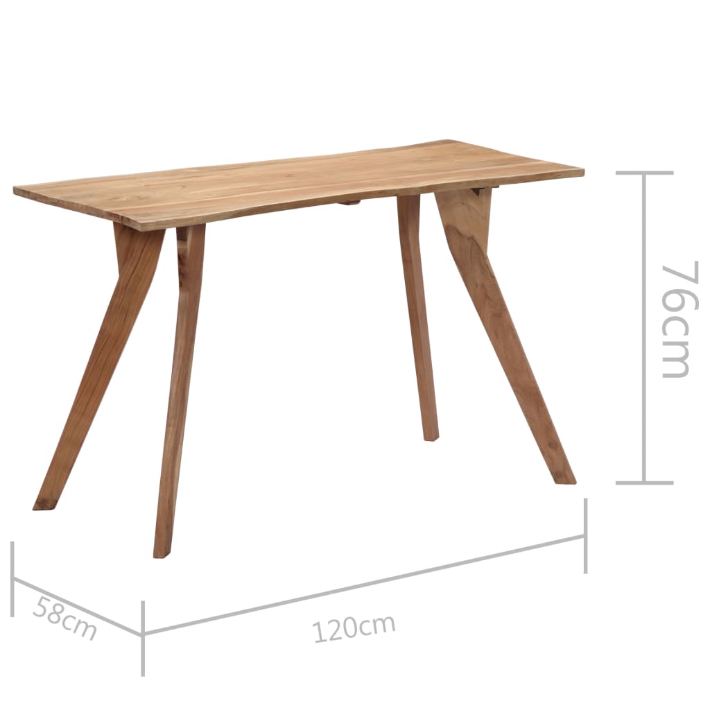 Dining Table 120x58x76 cm Solid Acacia Wood - OLBRIT