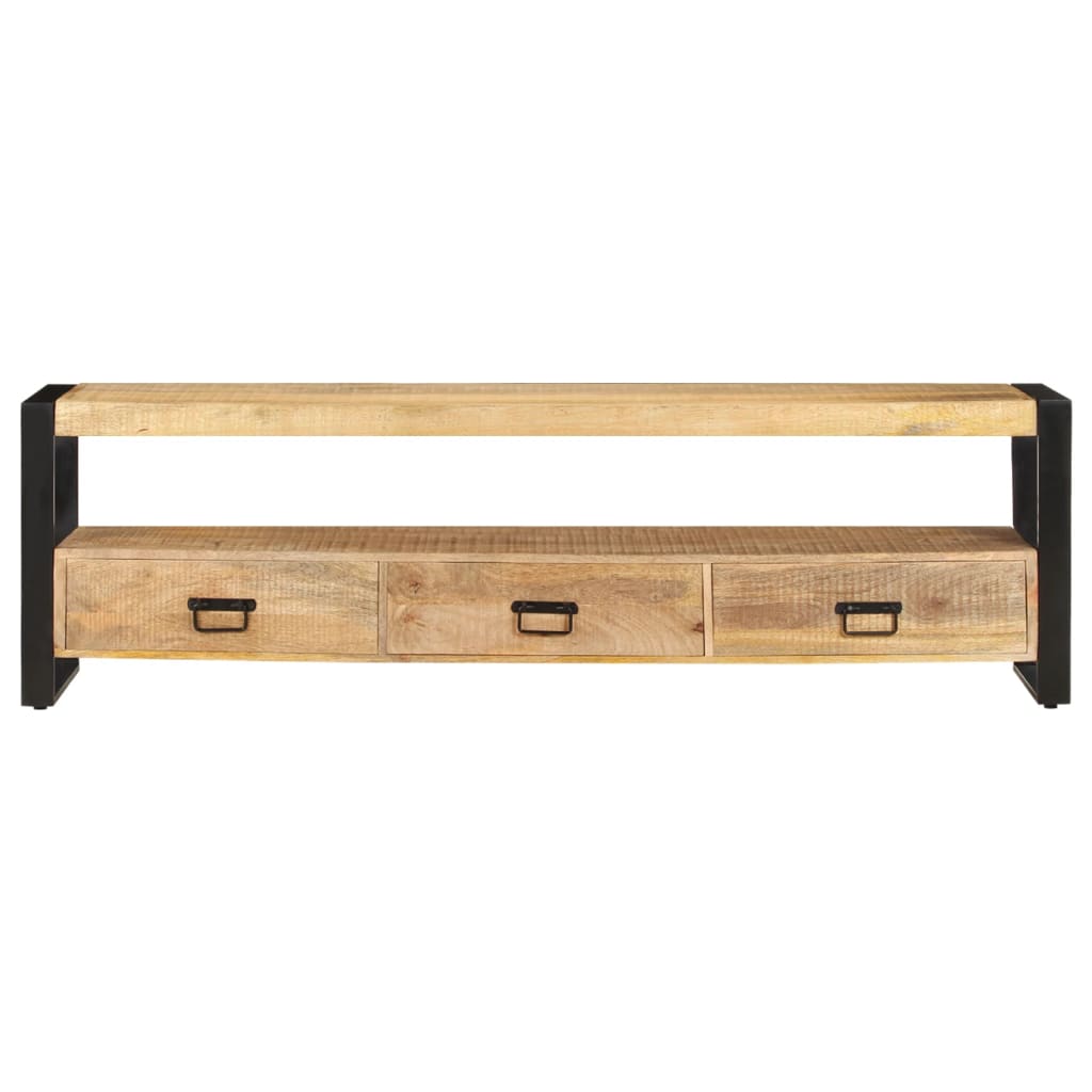 TV Cabinet 150x30x45 cm Solid Mango Wood - OLBRIT