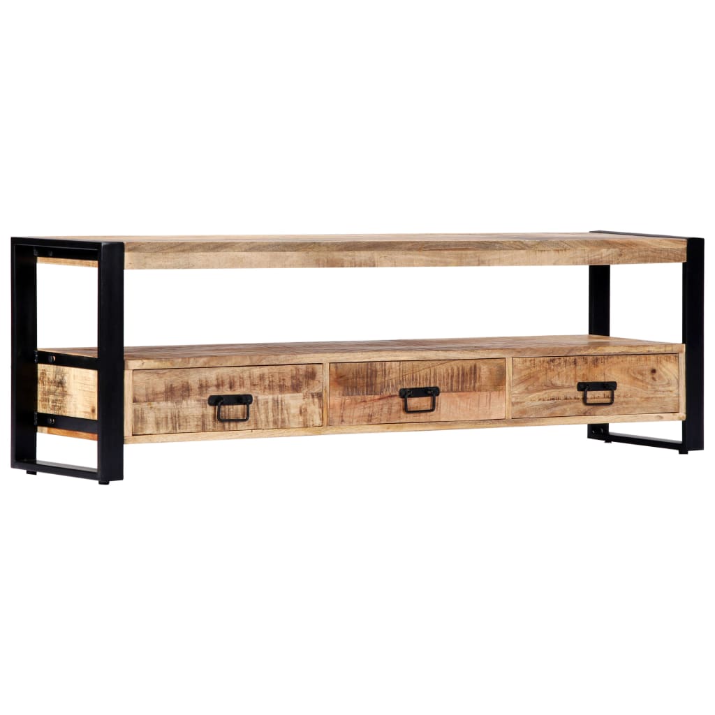 TV Cabinet 150x30x45 cm Solid Mango Wood - OLBRIT