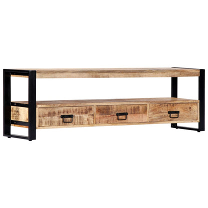 TV Cabinet 150x30x45 cm Solid Mango Wood - OLBRIT