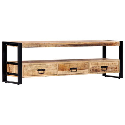 TV Cabinet 150x30x45 cm Solid Mango Wood - OLBRIT