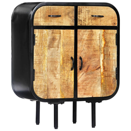 Sideboard 60x30x75 cm Solid Mango Wood and Iron - OLBRIT