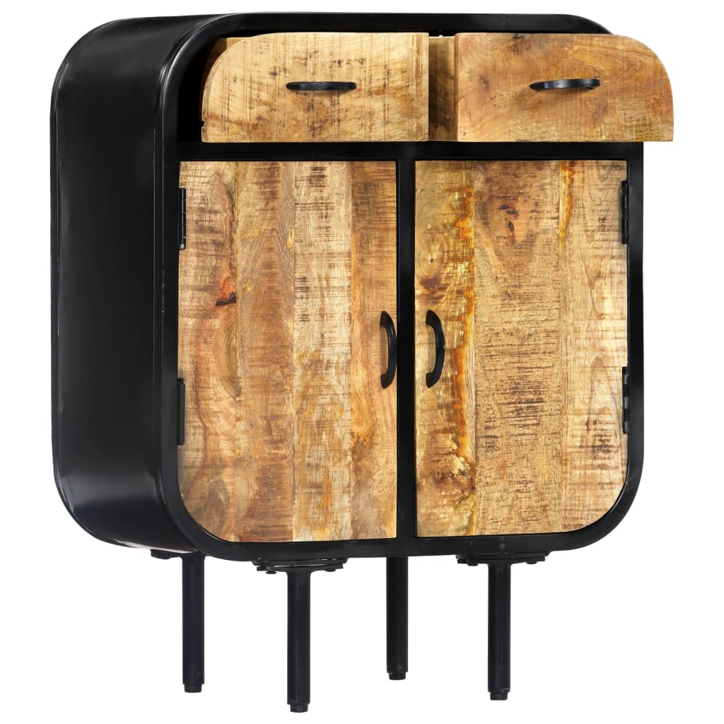 Sideboard 60x30x75 cm Solid Mango Wood and Iron - OLBRIT