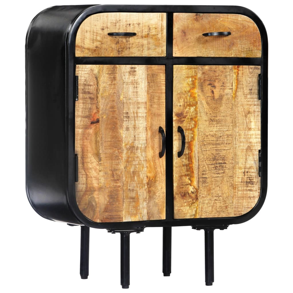 Sideboard 60x30x75 cm Solid Mango Wood and Iron - OLBRIT