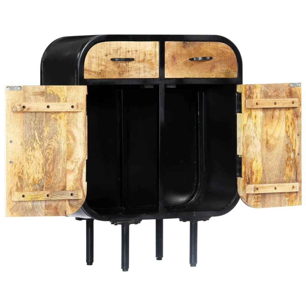 Sideboard 60x30x75 cm Solid Mango Wood and Iron - OLBRIT