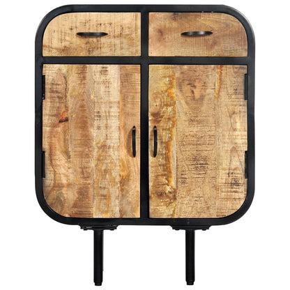 Sideboard 60x30x75 cm Solid Mango Wood and Iron - OLBRIT