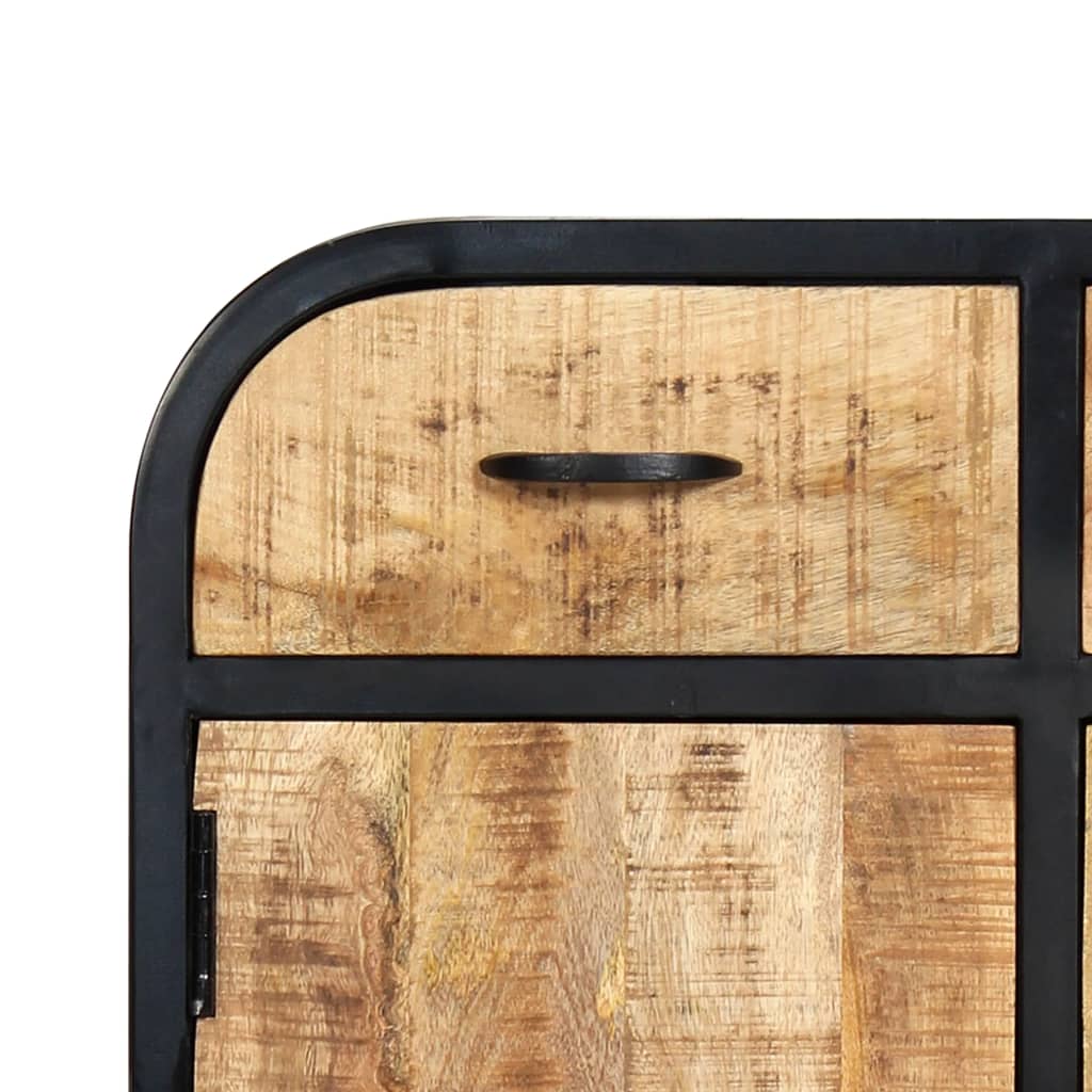 Sideboard 60x30x75 cm Solid Mango Wood and Iron - OLBRIT