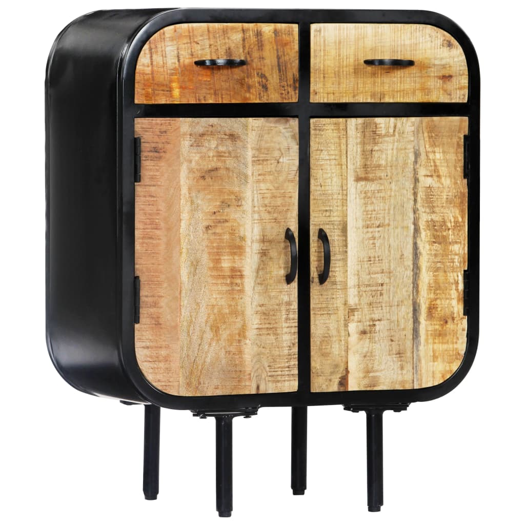 Sideboard 60x30x75 cm Solid Mango Wood and Iron - OLBRIT