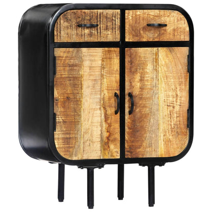 Sideboard 60x30x75 cm Solid Mango Wood and Iron - OLBRIT