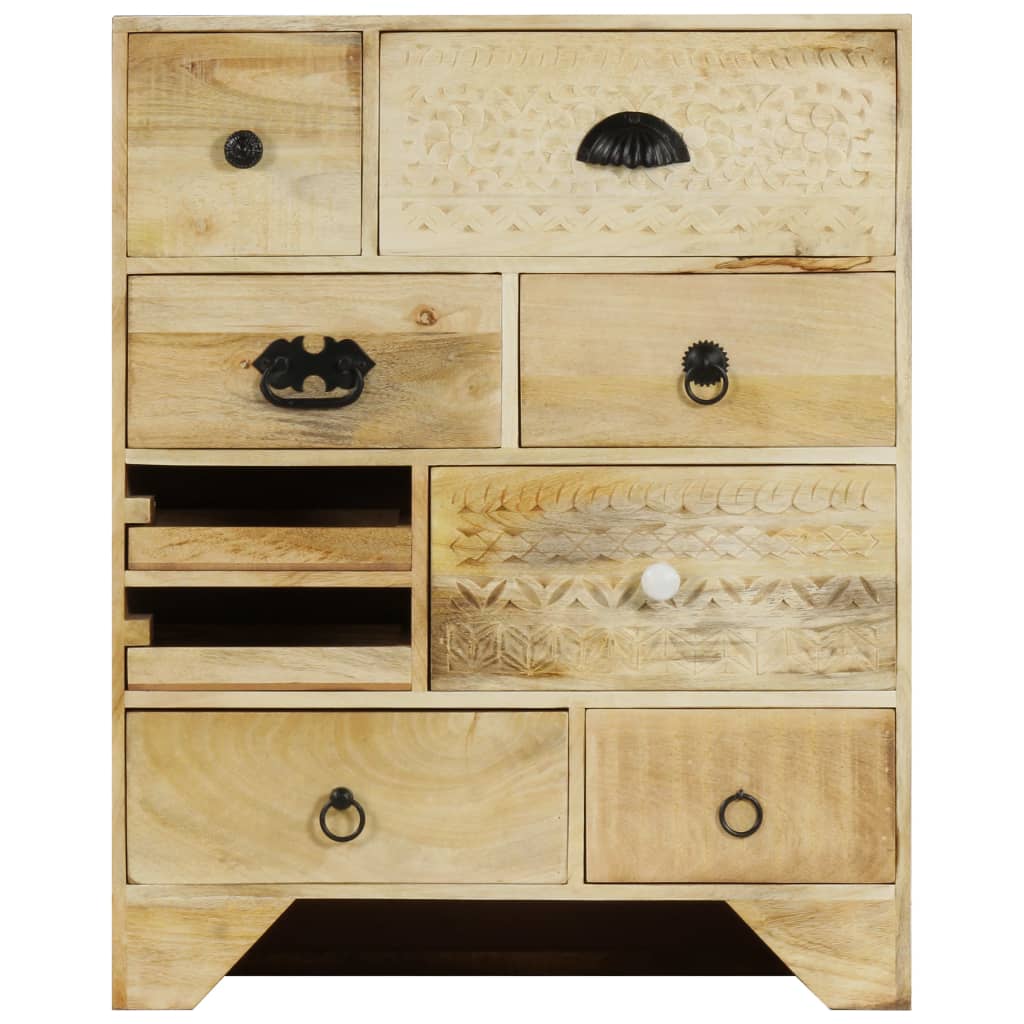 Chest of Drawers 60x30x75 cm Solid Mango Wood - OLBRIT