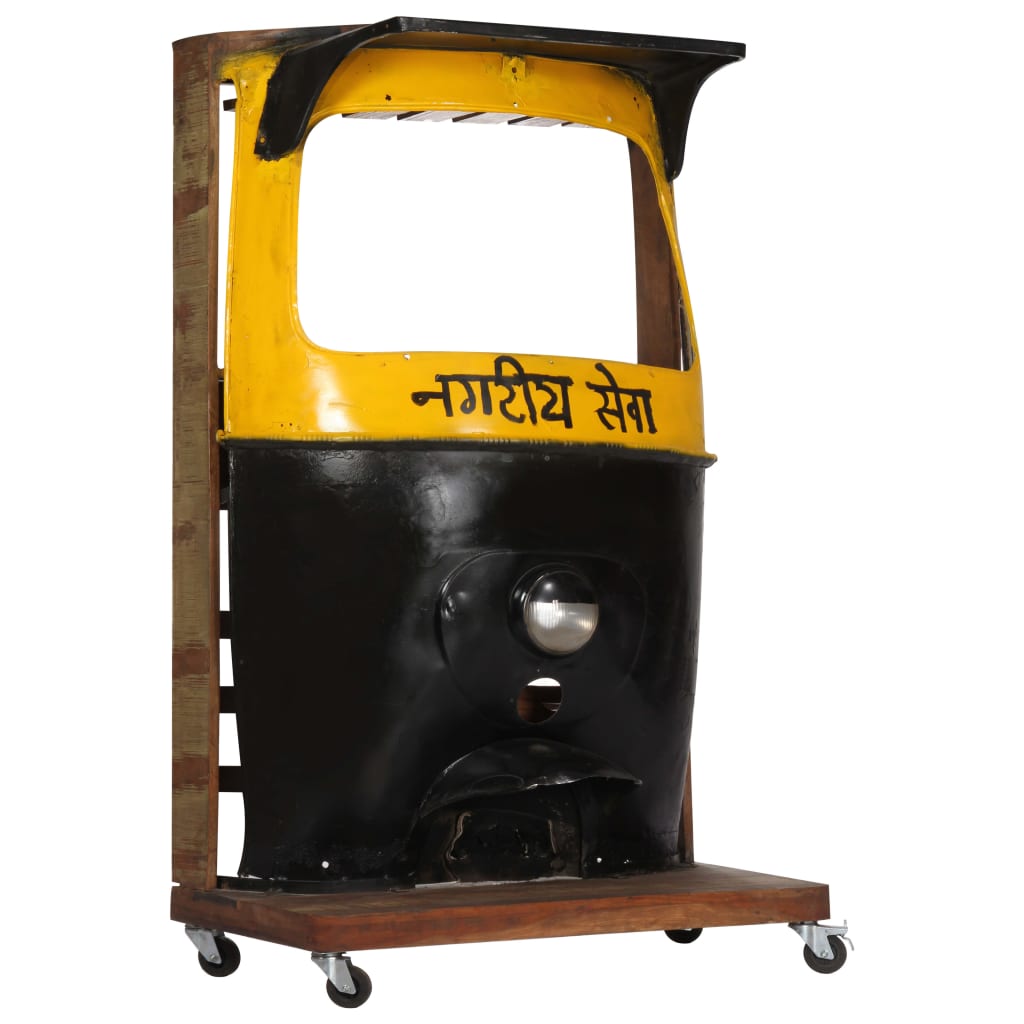 Rickshaw Wine Cabinet 100x60x172 cm Solid Reclaimed Wood - OLBRIT