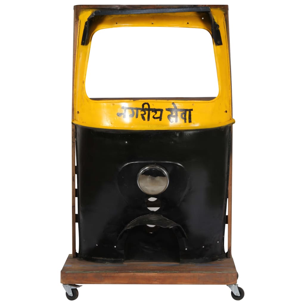 Rickshaw Wine Cabinet 100x60x172 cm Solid Reclaimed Wood - OLBRIT