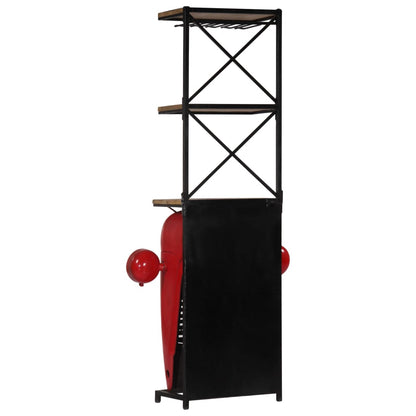vidaXL Tractor Wine Cabinet 49x31x172 cm Solid Mango Wood - OLBRIT