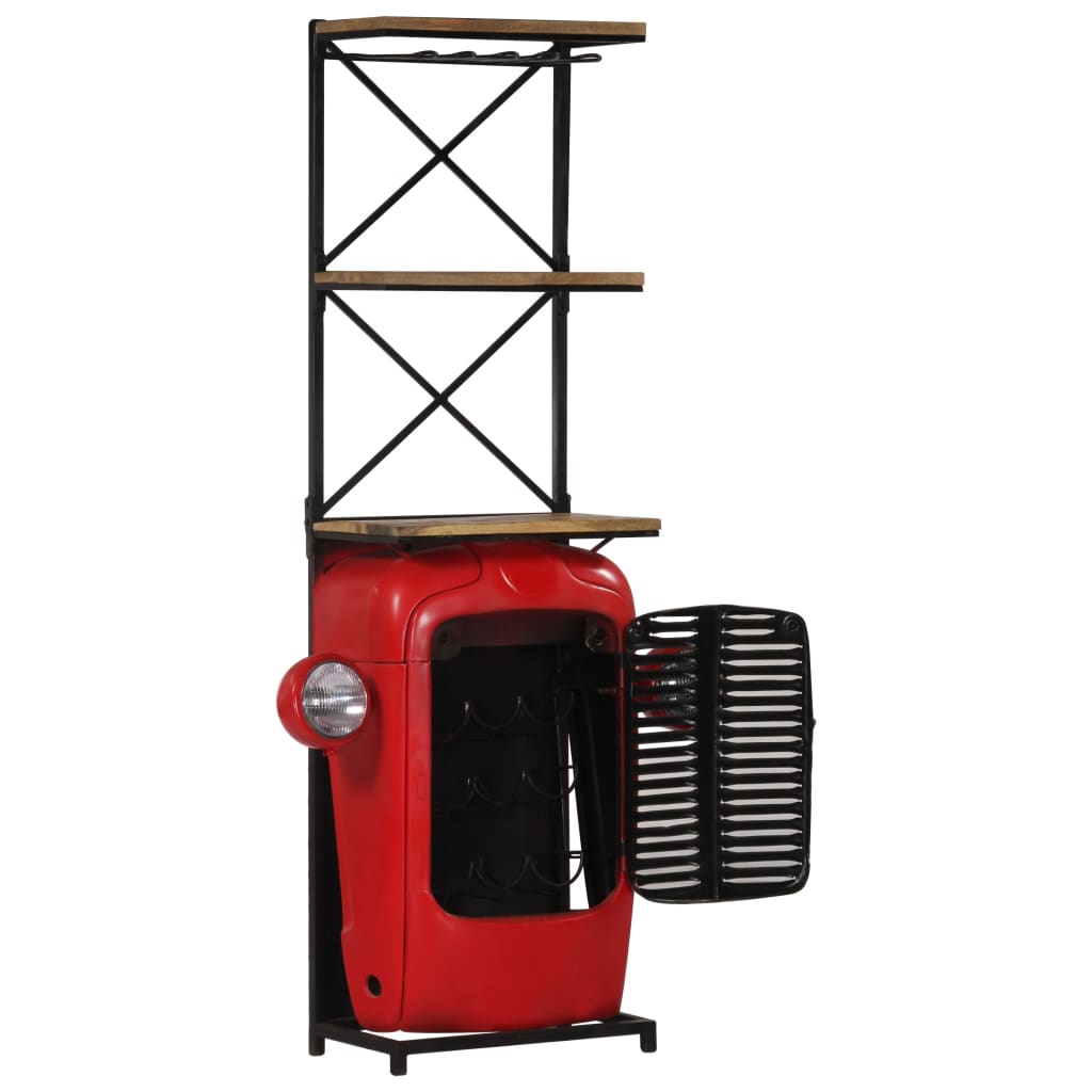 vidaXL Tractor Wine Cabinet 49x31x172 cm Solid Mango Wood - OLBRIT