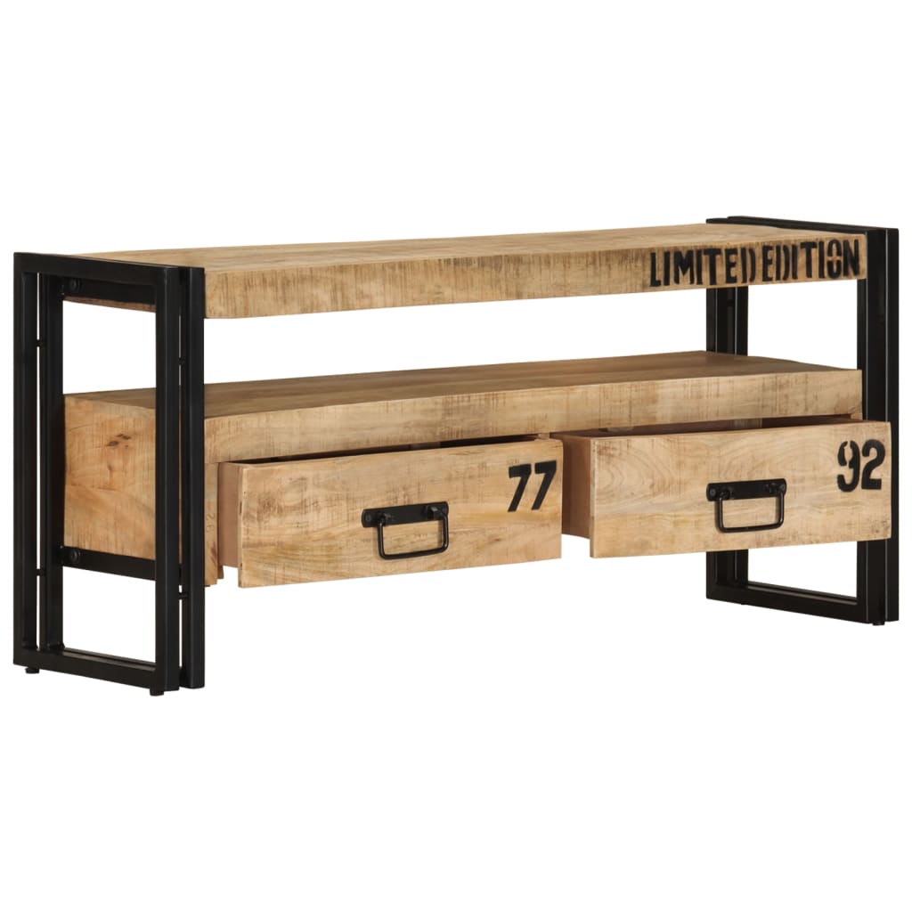 TV Cabinet 100x30x45 cm Solid Mango Wood - OLBRIT
