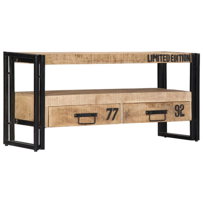 TV Cabinet 100x30x45 cm Solid Mango Wood - OLBRIT